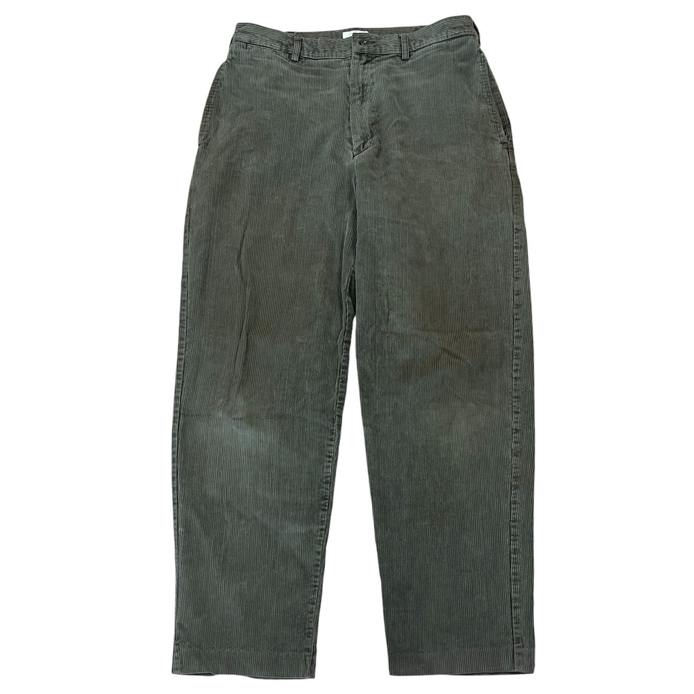 J Crew Oarsman Corduroy Pants Mens 34x32 Olive Green Vintage 90s Academia Preppy